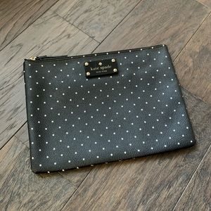 Kate Spade polka dot zip pouch